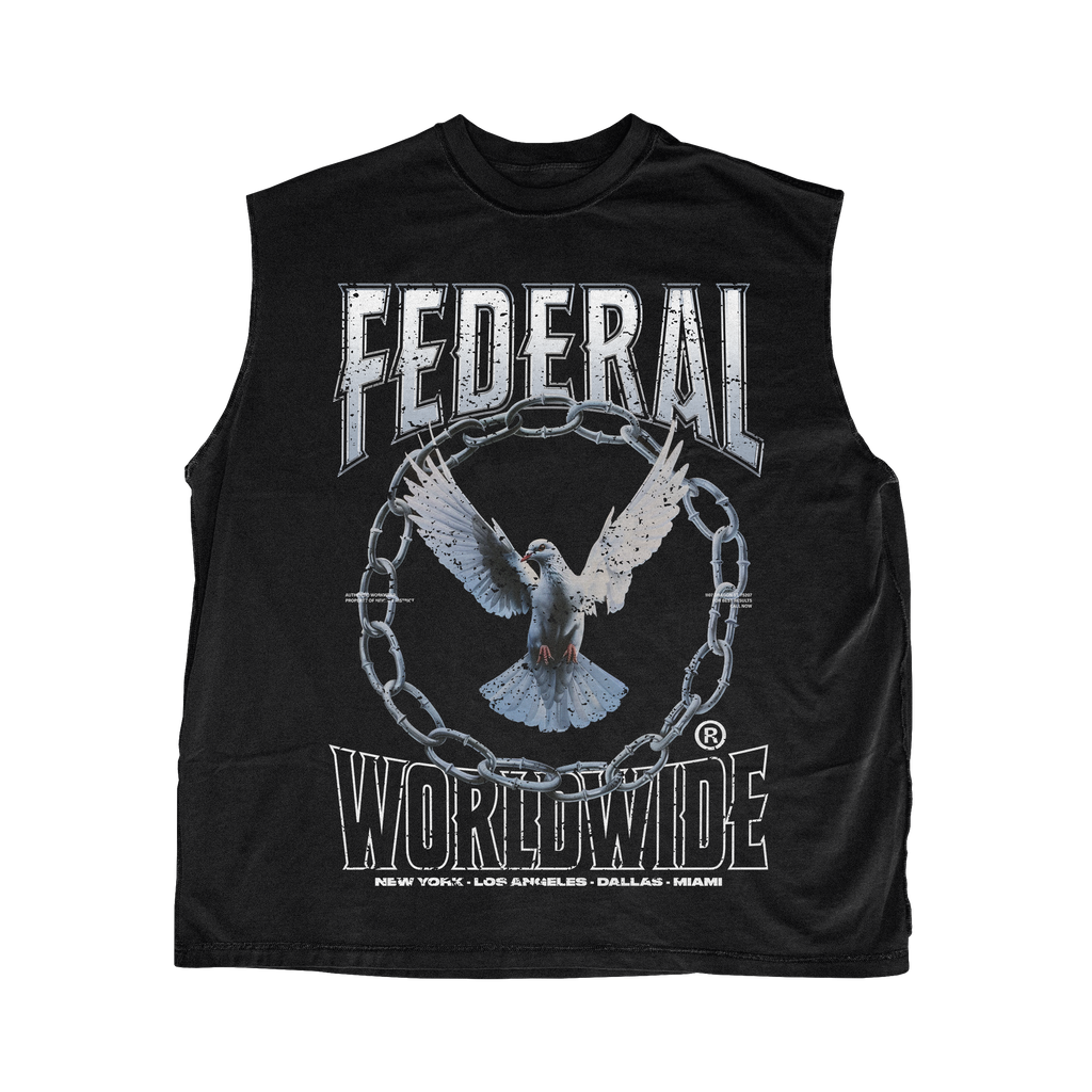 Federal Worldwide Dove Sleeveless Tee